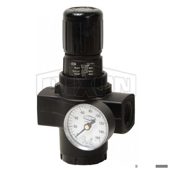 Norgren by  High Flow Jumbo Relieving Regulator with GC230 Gauge, 3/4 in PTF, 440 SCFM Flow Rate